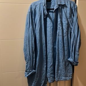 Indigo Palms Denim Shirt